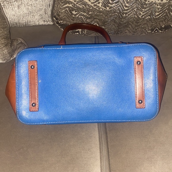 Dooney & Bourke Blue Claremont Domed Crossbody Satchel Bag - Picture 5 of 7